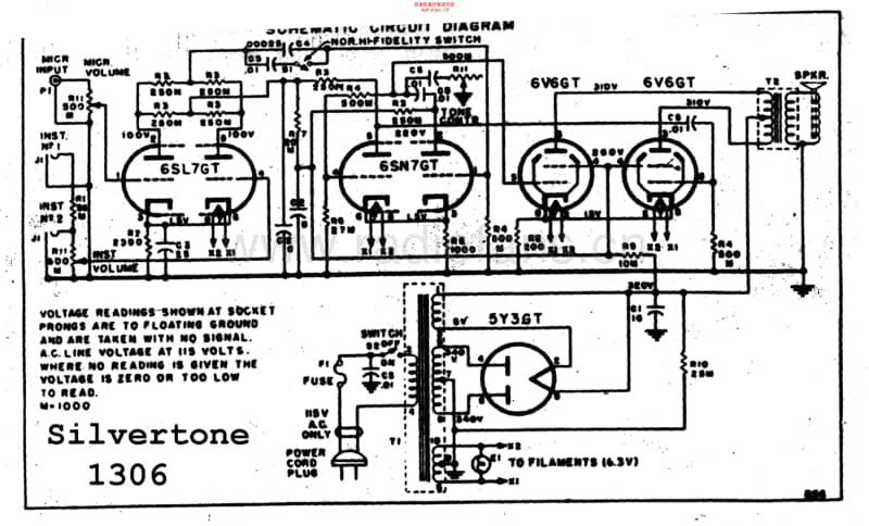 Silvertone_1306 电路图 维修原理图.pdf_第1页