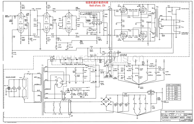 Seymour_Duncan_Model_2000_PowerAmp 电路图 维修原理图.pdf_第1页