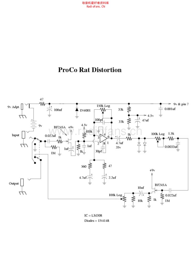 Proco_rat_dist 电路图 维修原理图.pdf_第1页