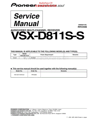 Pioneer-VSXD811SS-avr-sm 电路图 维修手册.pdf