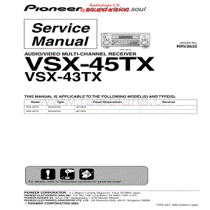 Pioneer-VSX43TX-avr-sm电路图 维修手册.pdf