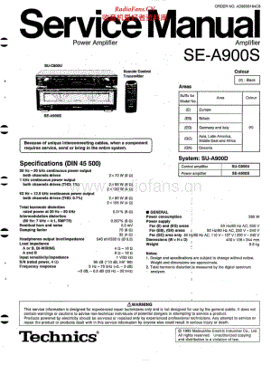 Technics-SEA-900-Service-Manual(1) 电路图 维修手册.pdf