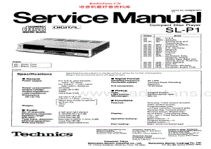 Technics-SLP1-cd-sm 电路图 维修手册.pdf