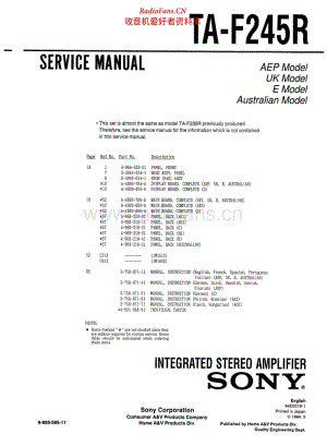 Sony-TAF245R-int-sm 电路图 维修手册.pdf