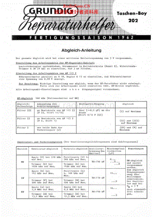 Grundig-Taschen-Boy-202-Service-Manual电路图 维修手册.pdf