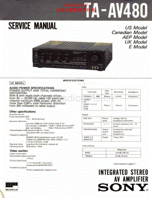 Sony-TAAV480-int-sm 电路图 维修手册.pdf