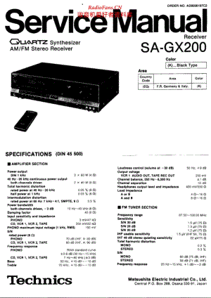 Technics-SAGX200-avr-sm 电路图 维修手册.pdf