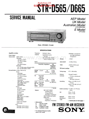 Sony-STR-D665-Service-Manual(1) 电路图 维修手册.pdf