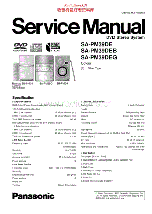 Panasonic-SAPM39DE-cs-sm 电路图 维修手册.pdf