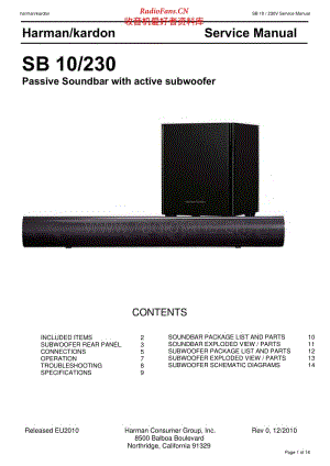 Harman-Kardon-SB-10-230-Service-Manual 电路图 维修手册.pdf