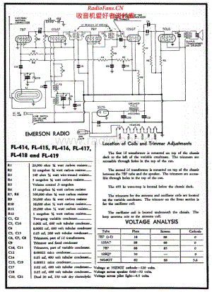 EMERSON - FL-414 - AM Radio - Schematic Diagram 电路图 维修手册.pdf