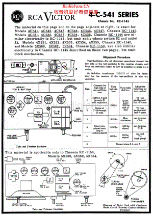 RCA - 4C534 - AM Radio - Schematic Diagram and Adjustment 电路图 维修手册.pdf