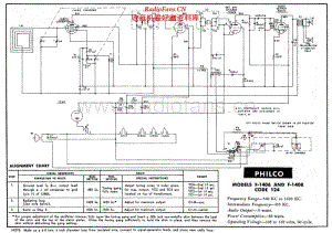 PHILCO - F1408 CODE 124 - AM Radio - Schematic Diagram and Adjustment 电路图 维修手册.pdf