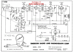EMERSON - 691B - AM-SW Radio - Schematic Diagram 电路图 维修手册.pdf