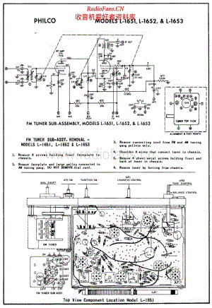 PHILCO - L1652 - Stereo Phonograph with AM-FM Stereo Radio - Schematic Diagram and Adjustment 电路图 维修手册.pdf