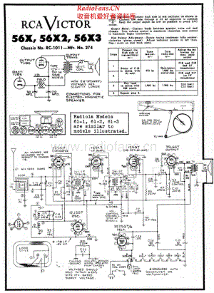 RCA - RADIOLA 61-2 - AM Radio - Schematic Diagram and Adjustment 电路图 维修手册.pdf