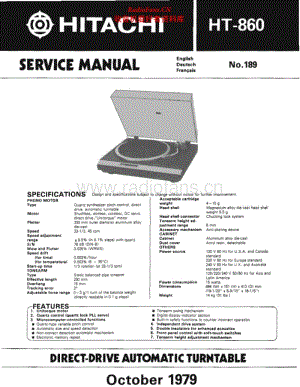 Hitachi-HT-860-Service-Manual(1) 电路图 维修手册.pdf