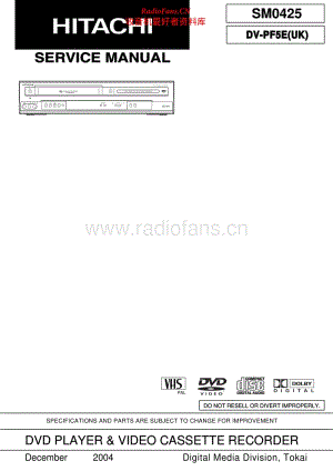 Hitachi-DVPF-5-E-Service-Manual 电路图 维修手册.pdf