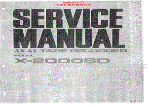 Akai-X-2000-SD-Service-Manual(1) 电路图 维修手册.pdf