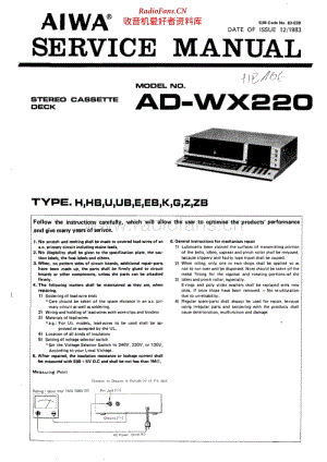 Aiwa-AD-WX220-Service-Manual(1) 电路图 维修手册.pdf