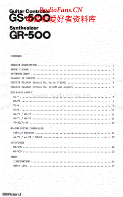 Roland GR-500 & GS-500 Service Manual 电路图.pdf