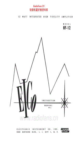 Eico HF-12 Amplifier Manual 电路图.pdf
