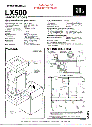 Jbl Speaker Lx500 电路图.pdf